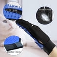thumbnail image 4 of Pet Grooming Glove - Cat Gloves for Grooming - Enhanced Five Finger Design - for Cats, Dogs and Horses - Long & Short Fur - Gentle De-Shedding Brush - Your Pet Will Love It (Right-A), 4 of 5