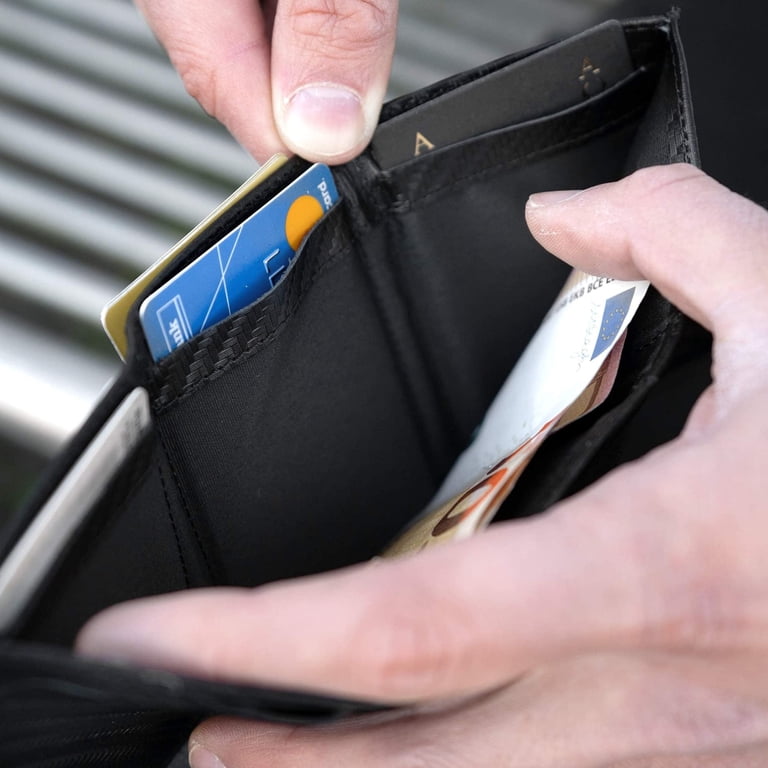 DONBOLSO Carbon Fiber Leather Wallet NextGen I Modern Slim Wallet