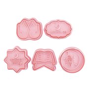 8Piece Eid Fondant Cookie Stamp Set Biscuits Stamp Eid Cookie Mould Set For Crafting Unique Fondant Designs