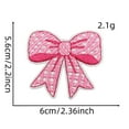 thumbnail image 2 of Bow Embroidery Cloth Sticker | DIY Fabric Patch for Clothing & Crafts | Cute Bow Design for Kids | 6x6cm Embroidered Iron-On Patch | 1-Pack Decorative Sticker for Bags & Shirts, 2 of 5