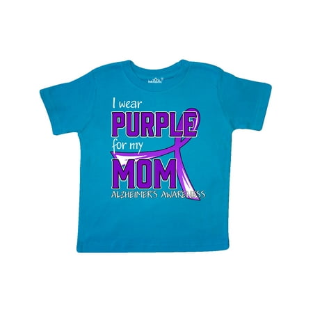 

Inktastic I Wear Purple for my Mom- Alzheimers Awareness Gift Toddler Boy or Toddler Girl T-Shirt