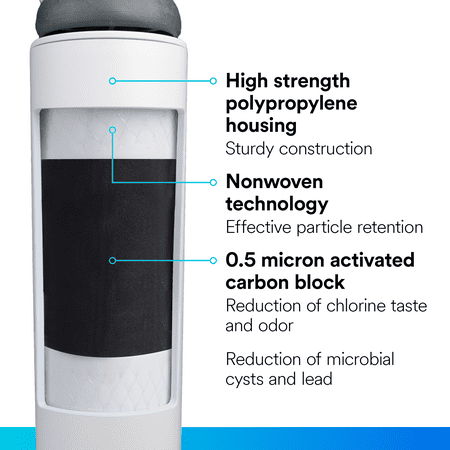 Filtrete - Advanced Under Sink Quick Change Water Filtration Filter 3US-PF01 for use with 3US-PS01 System - White
