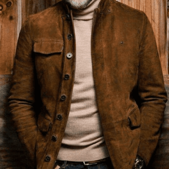 Suede Leather Jacket Mens Brown Leather Jacket Mens Biker Jacket Suede Leather Motorcycle Jacket Brown Leather Biker Jacket Moto Jacket size XS
