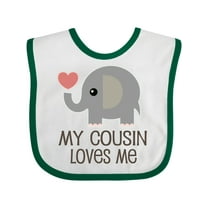 Inktastic My Cousin Loves Me Boys or Girls Baby Bib
