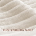 thumbnail image 6 of EHANCIS Oversized Corduroy Chaise Lounge Chair,Comfortable Boneless Sleeper Sofa,Couch with 2 Pillows for Living Room,Apartment & Reading Nook,White, 6 of 8