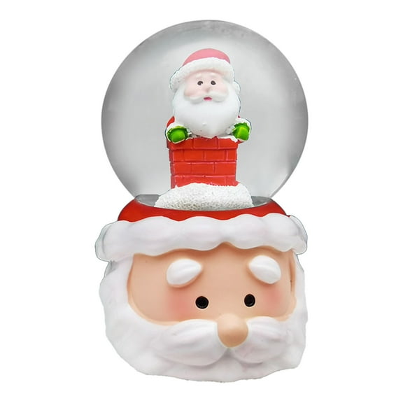 Harliver Christmas Snow Globe Lighted Santa Scene, Snow Water Lantern Swirling Glittering Home Decoration and Gift, Battery Operated or USB Powered, Santa's Crystal Musical Ball for Christmas Decor