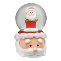 Harliver Christmas Snow Globe Lighted Santa Scene, Snow Water Lantern Swirling Glittering Home Decoration and Gift, Battery Operated or USB Powered, Santa's Crystal Musical Ball for Christmas Decor