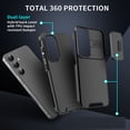 thumbnail image 5 of Dteck Slide Lens Protective Case for Samsung Galaxy S24 FE, Shockproof Dual Layer Heavy Duty Military Grade Protective Cover, Purple, 5 of 8