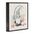 thumbnail image 3 of Stupell Industries Summer Beach Fishing Gnome Holding Starfish Watercolor Illustration , 24 x 24, Design by Janelle Penner, 3 of 5