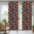 thumbnail image 5 of Outdoor Curtains for Patio Waterproof, Orange Purple Spring Floral Outdoor Privacy Panels Grommet, Vintage Botanical Summer Flower Blackout Outside Curtains for Porch/Cabana 54"x95", 2 Panels, 5 of 8