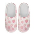 thumbnail image 2 of POLERO Pink Strawberry Print House Slippers for Women Comfortable Non-slip Indoor Slippers Closed Toe Soft Bedroom Shoes, Size 9-10, 2 of 7
