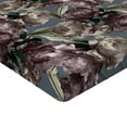 thumbnail image 4 of Ambesonne Vintage Fitted Sheet, Peony Flowers Retro Pattern, Twin Size, Warm Taupe and Blue Grey, 4 of 5