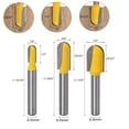 thumbnail image 4 of MYG Long Blade Round Nose Wood Router Bit Long Reach Core Box Cutter 6.35mm Shank, 4 of 7
