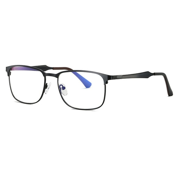 Fashion Anti-blue Light Glasses Computer Eye-protection Glasses Metal Square Frame Plain Glass Spectacles for Men