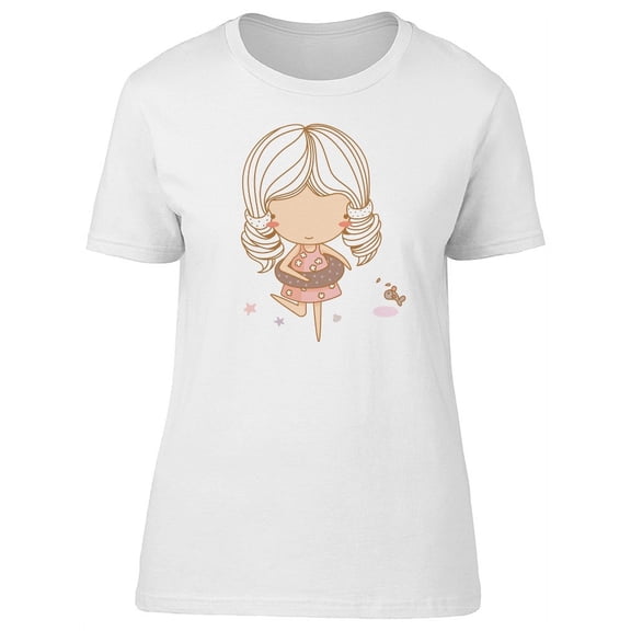 Girl At Beach With Life Ring Tee Women's -Image by Shutterstock