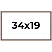 34x19 Frame Brown Bamboo with Dark Coffee/Walnut Finish | Solid Wood Picture Frame Width 0.75