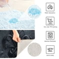 thumbnail image 4 of Toilet Rug U-Shaped Bathroom Rugs Non-Slip Soft Plush Machine Washable Contour Bath Mat 3d Dark Black Damask 24x20, 4 of 9