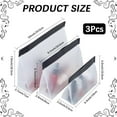 thumbnail image 5 of 3Pcs 3 Sizes Mini Clear Toiletry Bag Bulk Waterproof Transparent Sealed Small PEVA Plastic Zipper Pouch Leakproof Travel Cosmetic Makeup Bags, 5 of 7