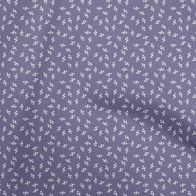 oneOone Velours Violet Tissu Floral Matière de Robe Tissu Imprimé Tissu au Mètre 58 Pouces de Large