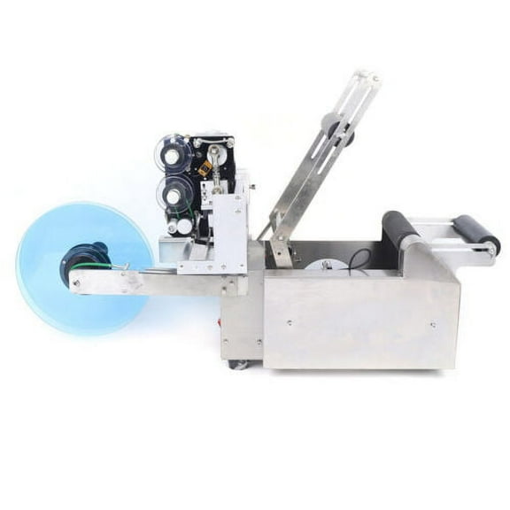 Semi-automatic Round Bottle Labeling Machine Date Marking Labeller 20-40pcs/Min