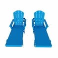 thumbnail image 3 of WestinTrends Adirondack Poly Reclining Chaise Lounge With Arms & Wheels (Set Of 2), Pacific Blue, 3 of 5