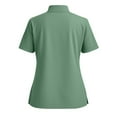 thumbnail image 4 of Women's Stand Collar Scrub Top with Zipper Front – Soft Stretch Breathable Fabric with Multiple Pockets Mint Green 4XL, 4 of 5