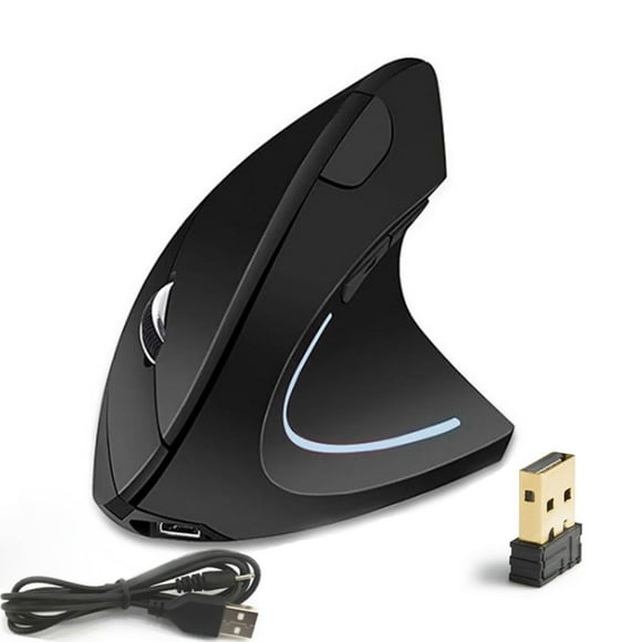 Wireless Mouse, Ergonomic Vertical Mouse, LED, Prevention of Mouse Syndrome and Epicondylitis, for Right-handed, PC, Computer, Laptop, Mac