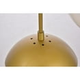 thumbnail image 4 of Eclipse 5 Lights Brass Pendant With Frosted White Glass, 4 of 7