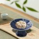 thumbnail image 1 of Soporte de postre de cerámica, frutero con base, elegante plato para aperitivos, mini soporte para tartas, mesa de postres, decoraciones para fiestas Azul profundo, 1 of 8