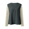 thumbnail image 3 of Womens Shirts Sequin Tops Grey Long Sleeve Sparkly Outfits for Women Shiny Tops Dressy Tops Women Holiday Tops for Women, 3 of 4