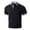 Black, variant on Mens Summer Color Block Polo Shirt Contrast Collar T Shirt Summer Short Sleeve Top Black L