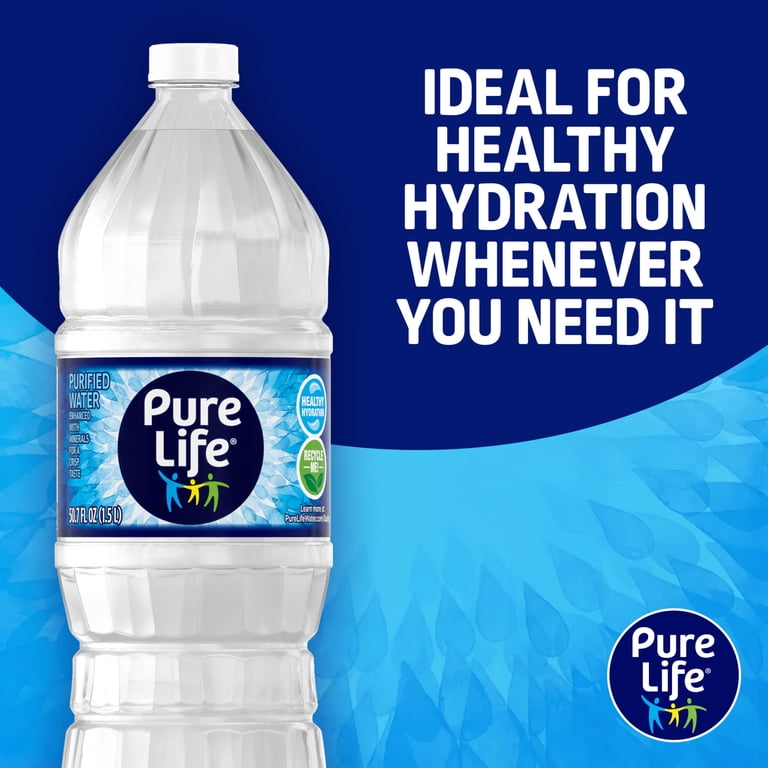 Pure Life Purified Water, 1.5 Liter, Single Plastic Bottle