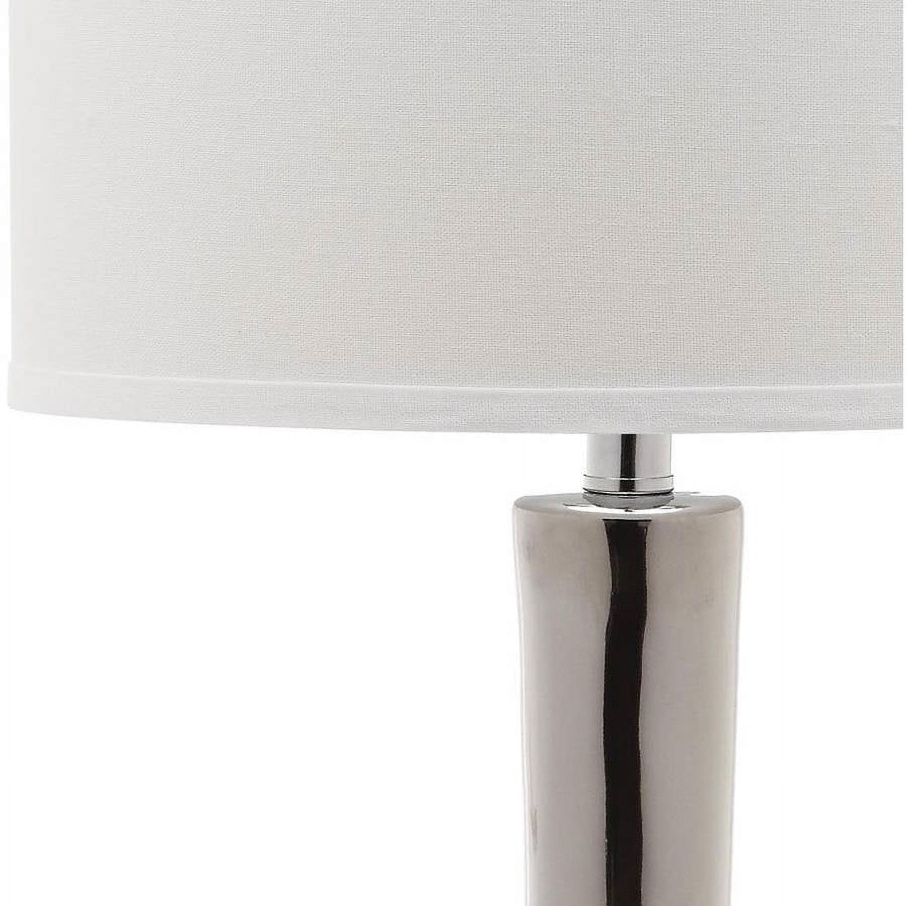 SAFAVIEH Mae 30.5 in. H Long Neck Ceramic Table Lamp, Silver, Set of 2