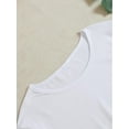 thumbnail image 3 of T-Shirt Femme Saint-Valentin 1 Pce, Col Rond Décontracté, Haut en Polyester avec Imprimé Floral, Manches Courtes, Coupe Régulière, pour Printemps/été Fête des Pères, Fête des Mères, Nouvel An, Festival du Printemps, Saint-Valentin, 3 of 7