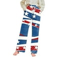 thumbnail image 3 of Womens 4th of July Pajama Pants Patriotic Star and Stripes Print Pj Pants Soft Sleepwear 4th of July Pants, 3 of 6