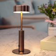 thumbnail image 2 of Baohd Dimmable Bedside Table Lamp Elegant Bar Decor Battery Powered Cylindrical Bronze 1Set, 2 of 6