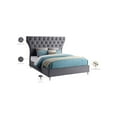 thumbnail image 2 of Meridian Furniture Kira Grey Velvet King Bed, 2 of 8