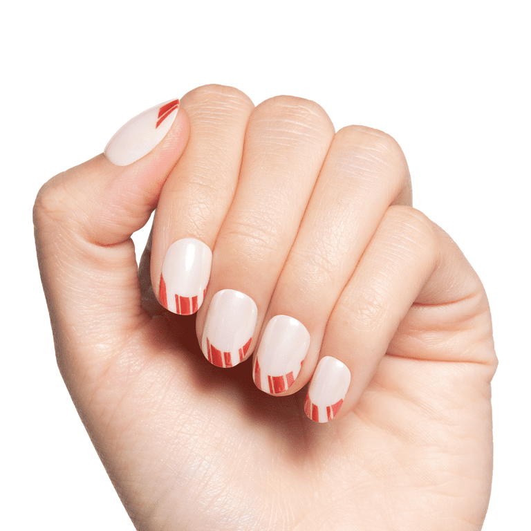 Olive & June Super Stick Effects XS Round Candy Cane French