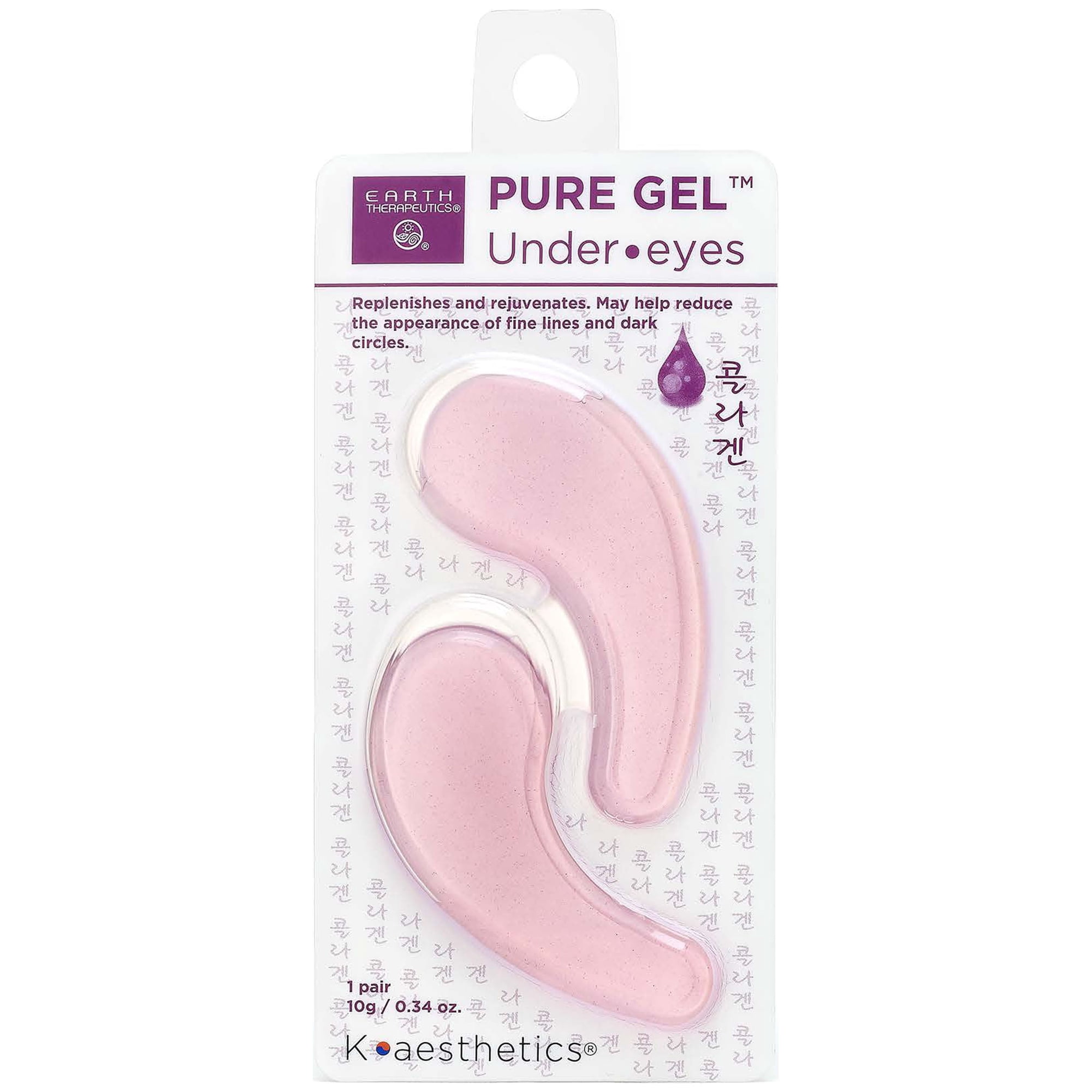Earth Therapeutics Pure Gel Collagen Under Eye Mask, 0.34 oz