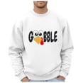 thumbnail image 3 of Thanksgiving Sweatshirts for Men Funny Turkey Letter Print Graphic Pullover Sweatshirt Family Dinner Fall Winter Warm Long Sleeve Crew Neck Casual Mens Sweatshirts, 3 of 5
