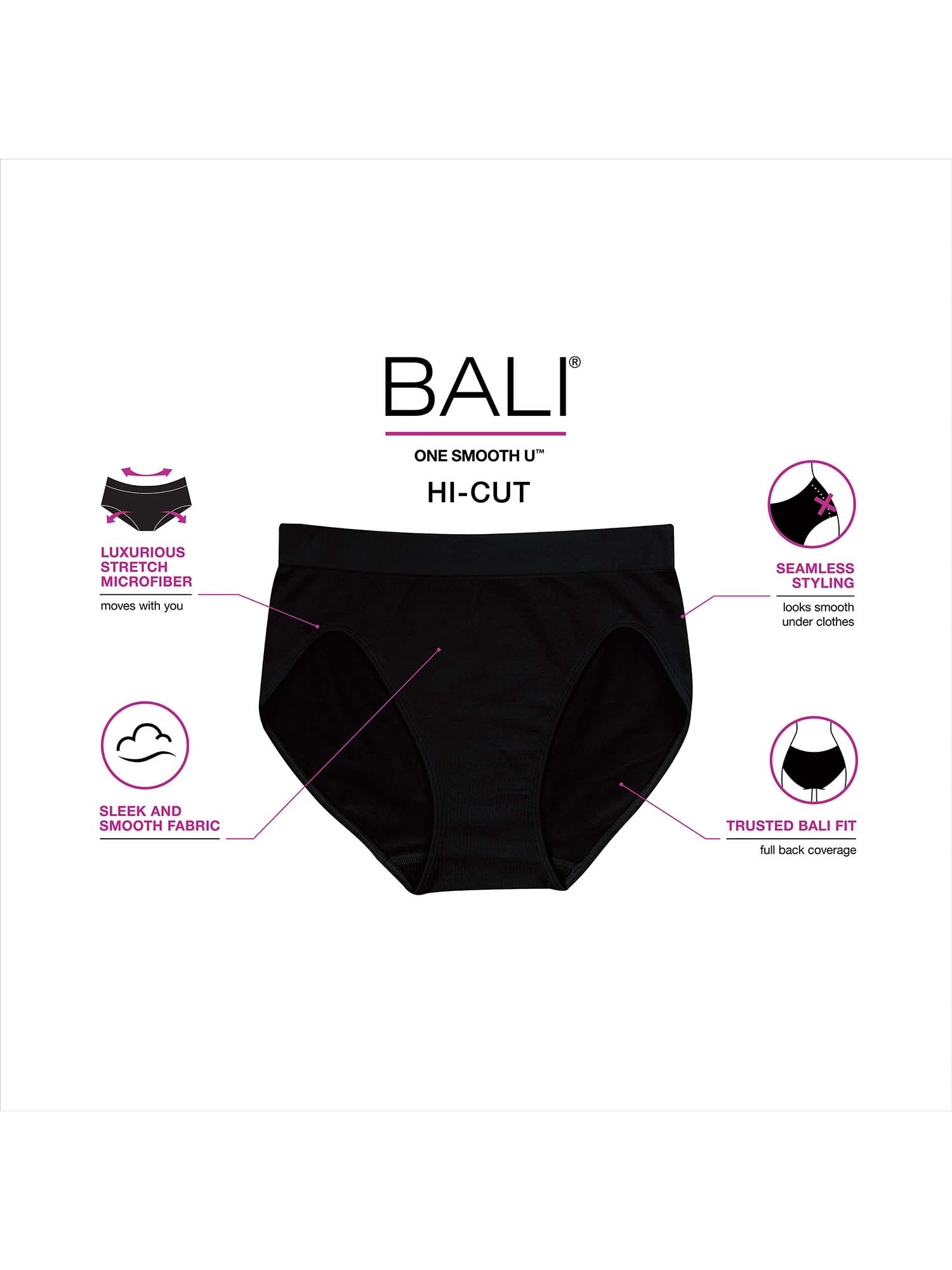 Women's Bali 2362 One Smooth U All-Around Smoothing Hi-Cut Women's Bali 2362 One Smooth U All-Around Smoothing Hi-Cut