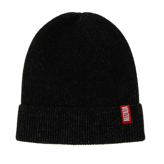 Sombrero de RELOJ de ACRÍLICO Hugo Gorro de invierno Gorro de conductor de trabajo de esquí Negro Gorro de punto de mujer
