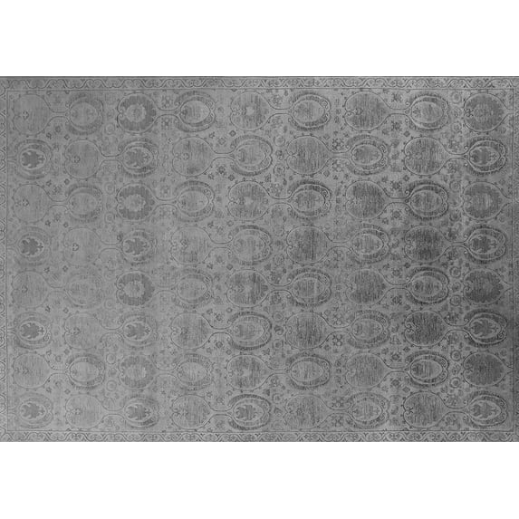 Ahgly Company Indoor Rectangle Oriental Gray Industrial Area Rugs, 4' x 6'