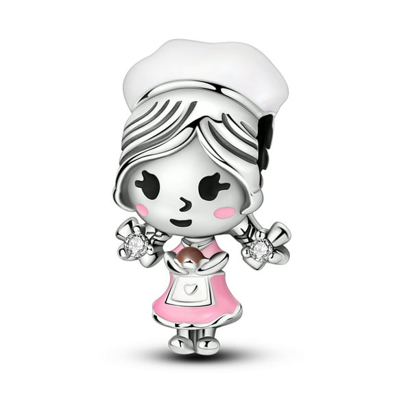 Baking - Loving Lady Pendant Charm, Compatible with Most Bracelet, Charm for Bracelet