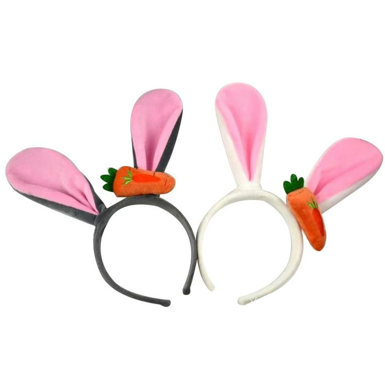 LED Bunny Ear Headband, Plush Light Up Rabbit Ears Headband  display picture 3