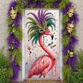thumbnail image 5 of Flamingo Themed Mardi Gras Banner Carnival Mask Design Flamingo Display Colorful Feather Ornate Beads Carnival Backdrop for Mardi Gras Party Carnival Celebration Festival Event, 5 of 9