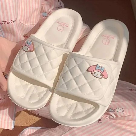 

Sanrios Slippers Hello Kittys My Melody Cinnamoroll Cute Cartoon Non-Slip Slippers Summer Ladies Indoor Sandals Birthday Gift ZQ