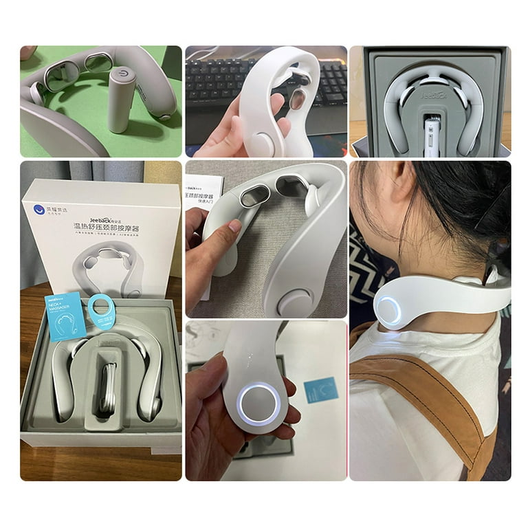 Jeeback G5 Electric Cordless Neck Massager TENS Pulse Relieve Neck Pain 4  Modes 8 Intensity Heating Hot Compress Correct Bad Posture Cervical Massage  Health Care APP Control 