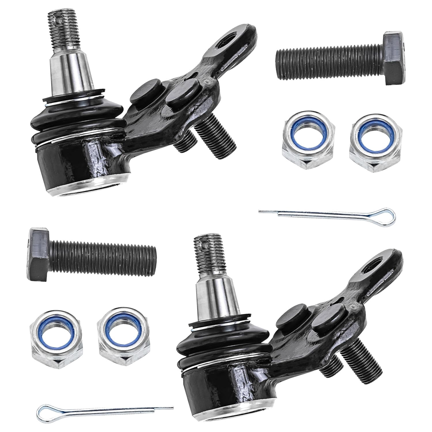 Detroit Axle - Front Tie Rods w/Boots Sway Bars Lower Ball Joints Replacement for 2004 2005 2006 2007 2008 2009 2010 Toyota Sienna