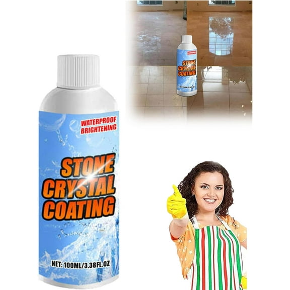 Stone Brighten Crystal-Plating Agent, Stone Crystal Coating,Marble Stain Remover,Stone Crystal Plating Agent,Marble Stain Remover,Marble Polish,Effectively Brightens Ceramic And Stone Coating,1PCS